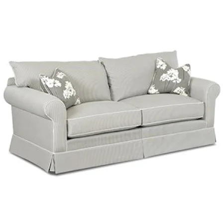 Transitional Sofa with Skirt